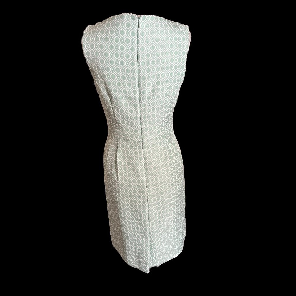 NWOT Tahari Mint Green Geo Print Dress-4 - Picture 2 of 2